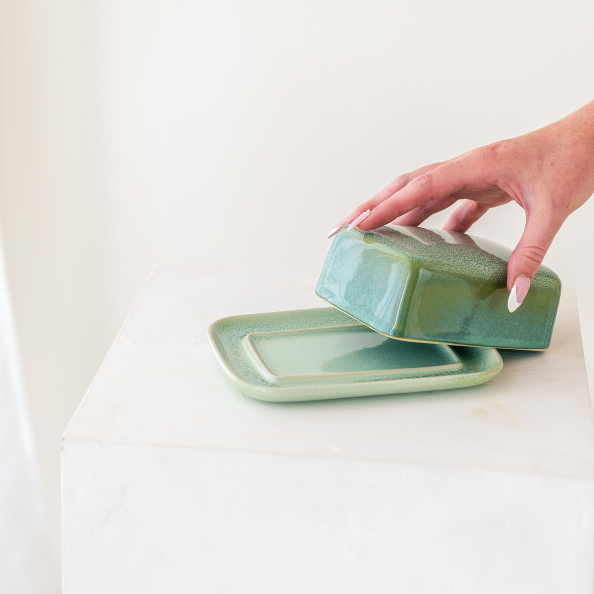 Butterdose aus Keramik – handgefertigt in Portugal