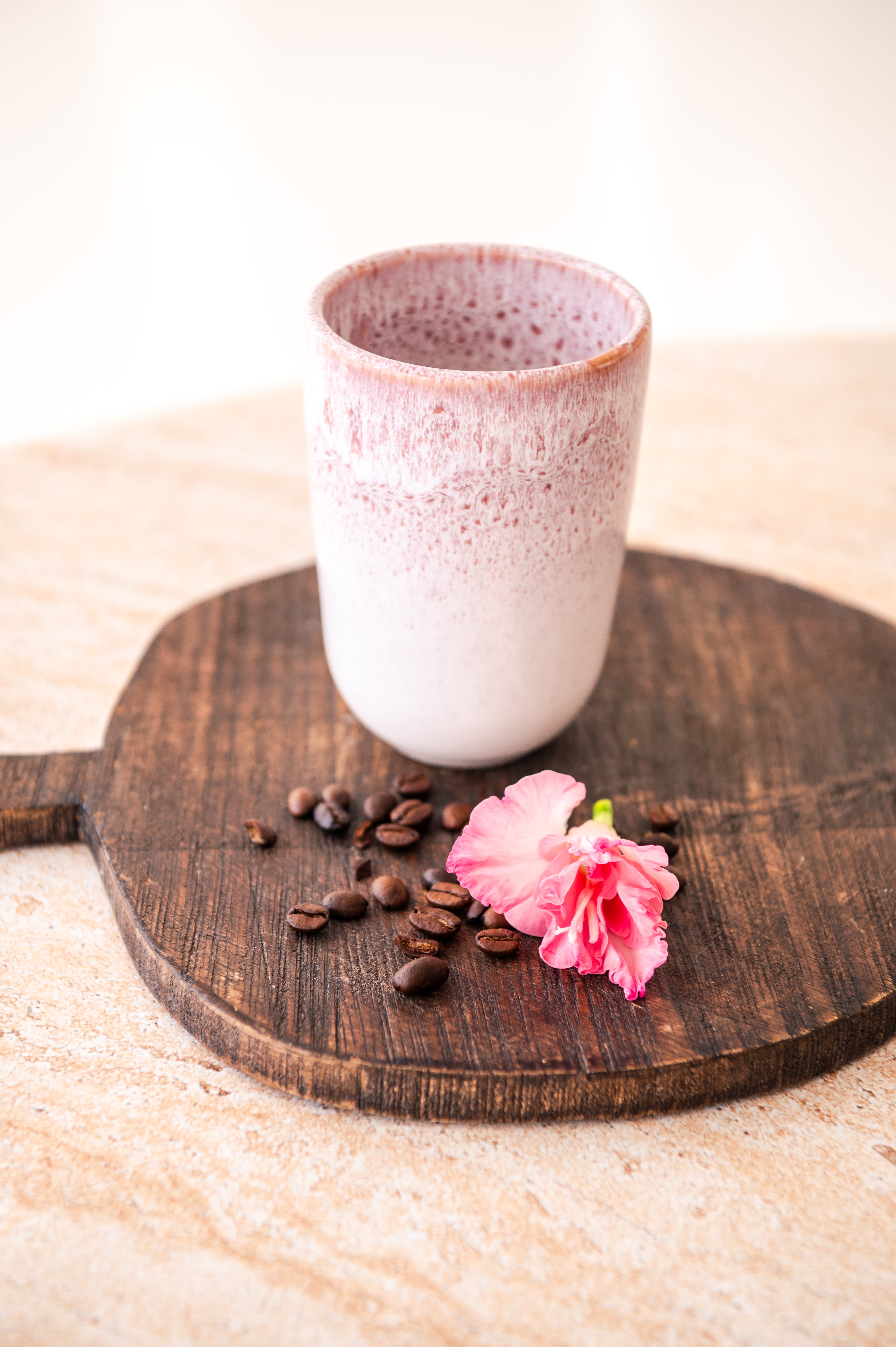 Amadora Becher Groß Weiß/Lila