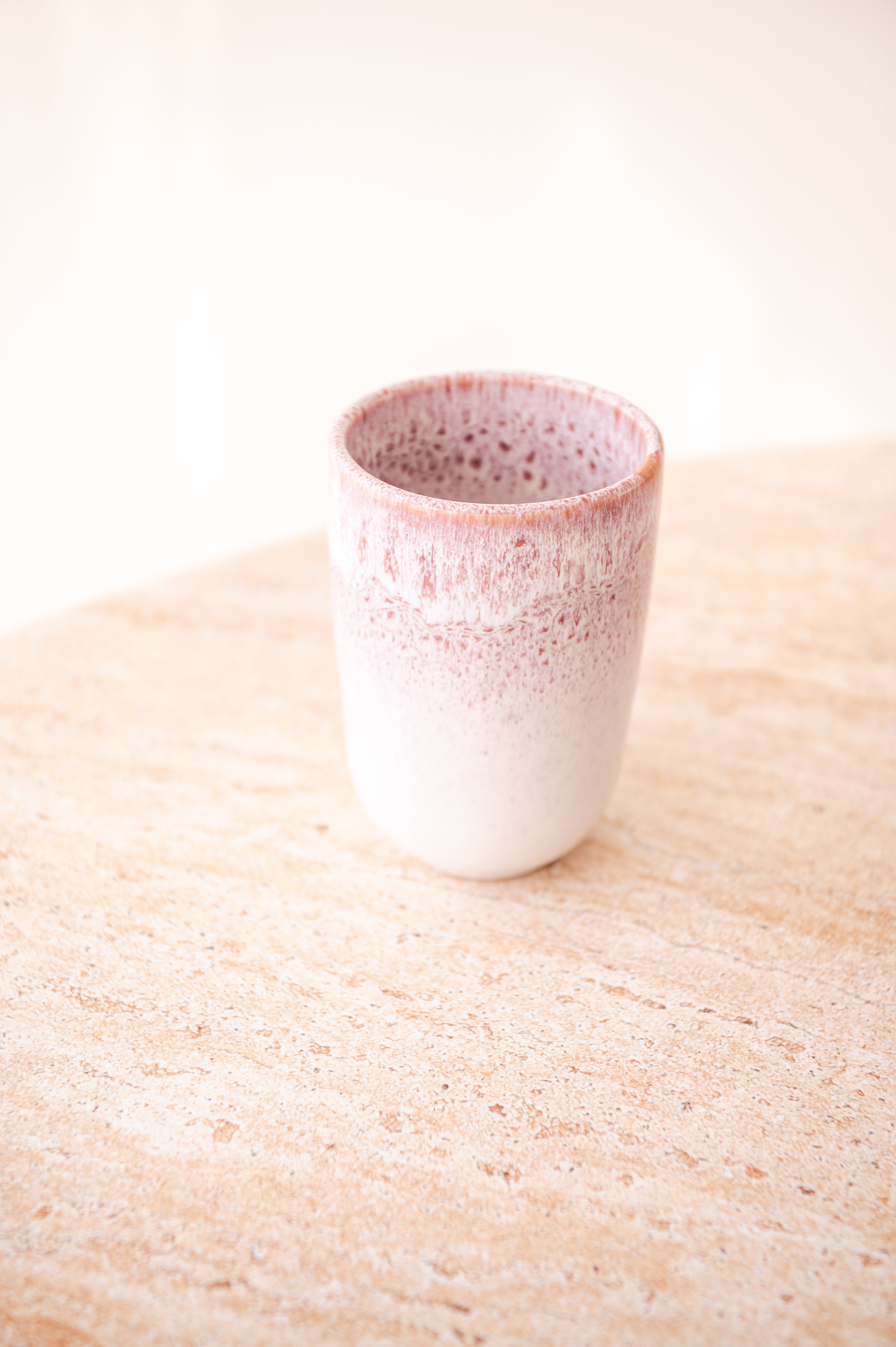 Amadora Becher Groß Weiß/Lila