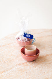 Geschenkset Müsli+Becher pink/rosa