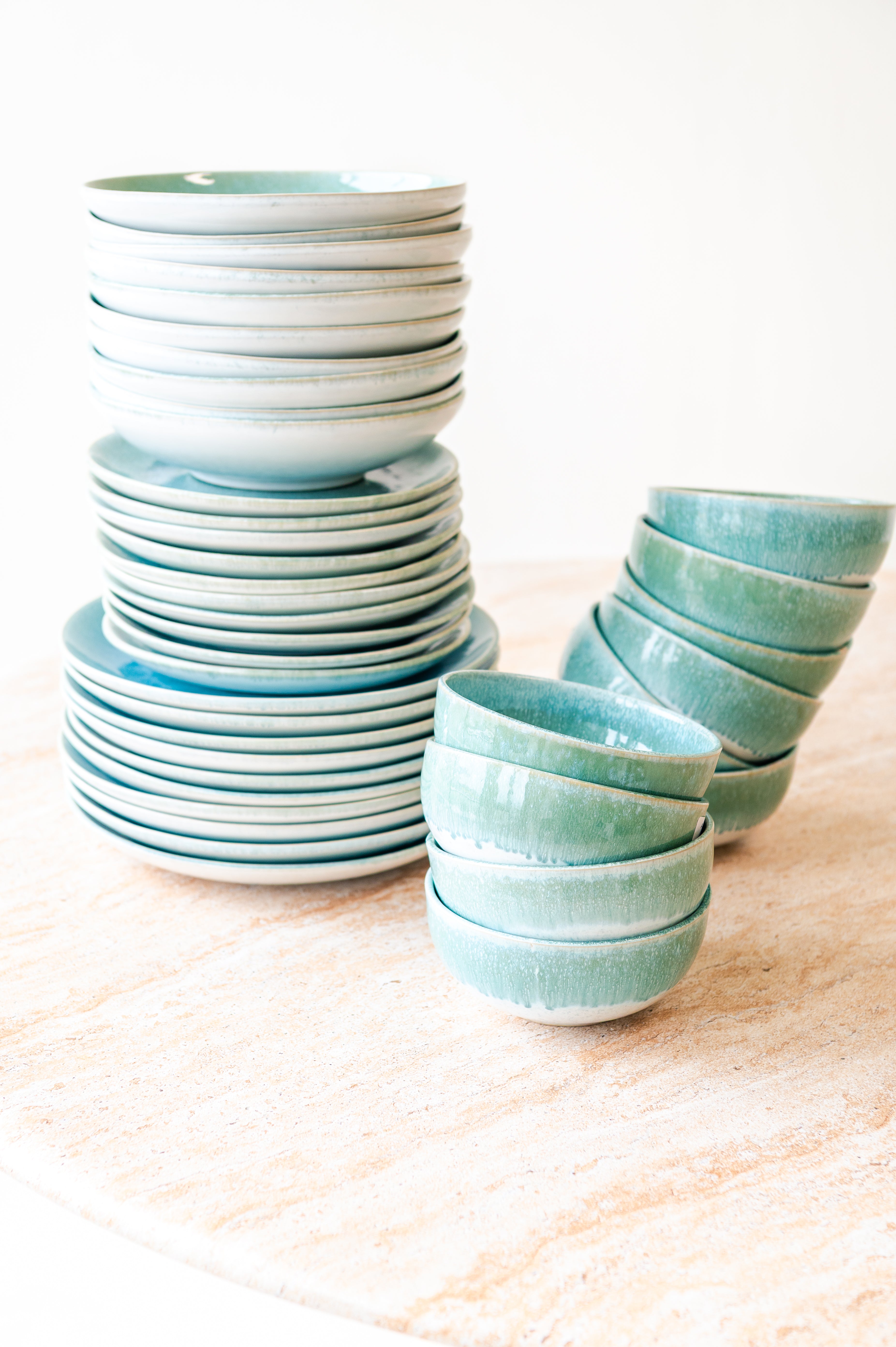 Amadora Geschirr-Set türkis 10 Personen