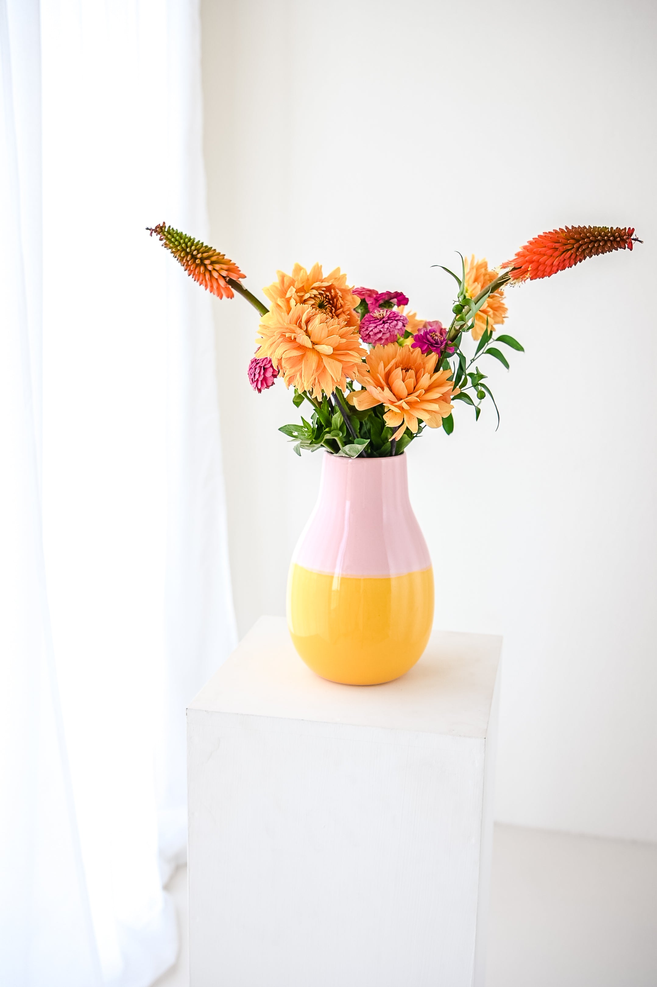 Vase Viseu Gelb/Rosa