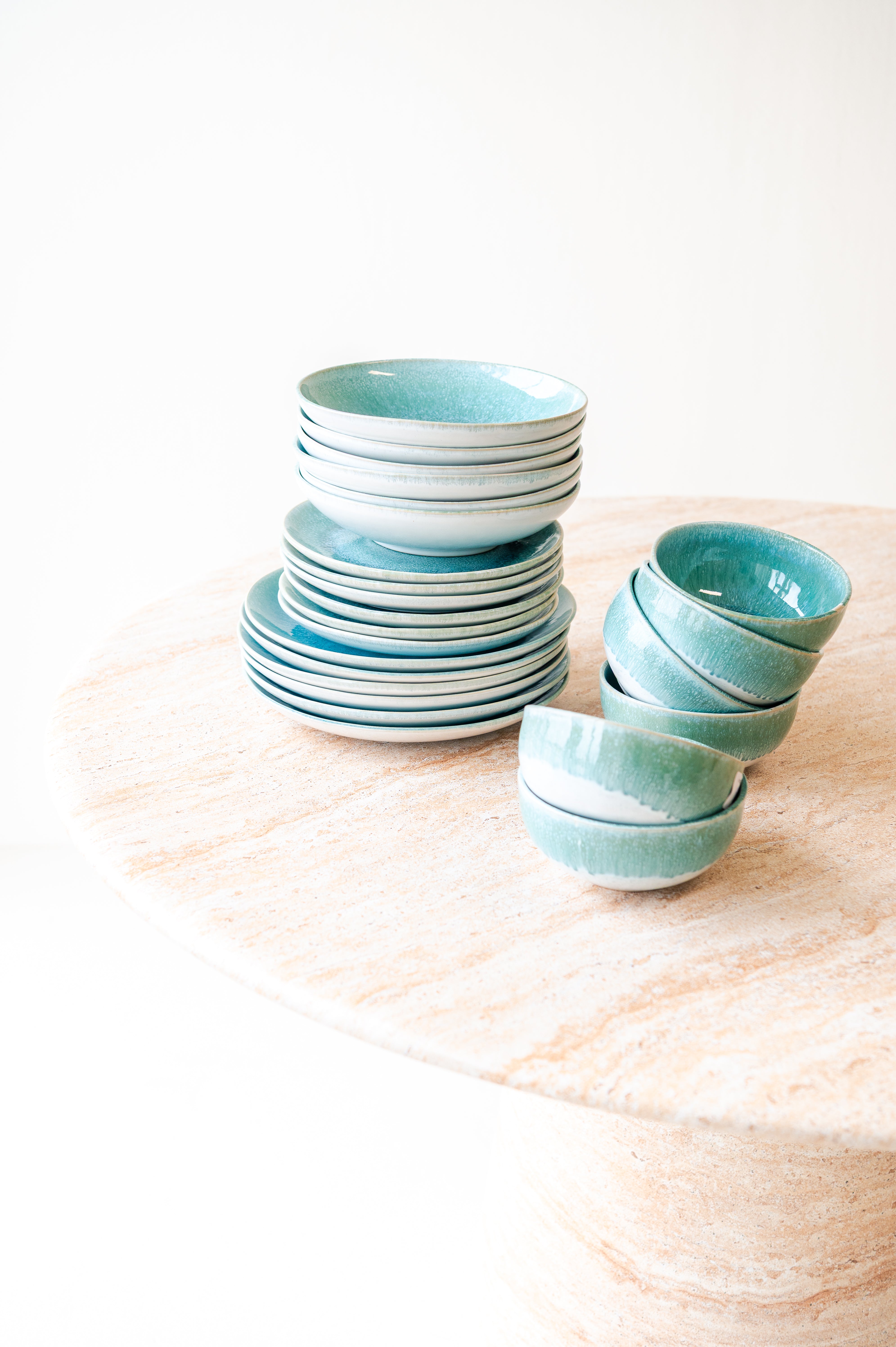 Amadora Geschirr-Set türkis 6 Personen