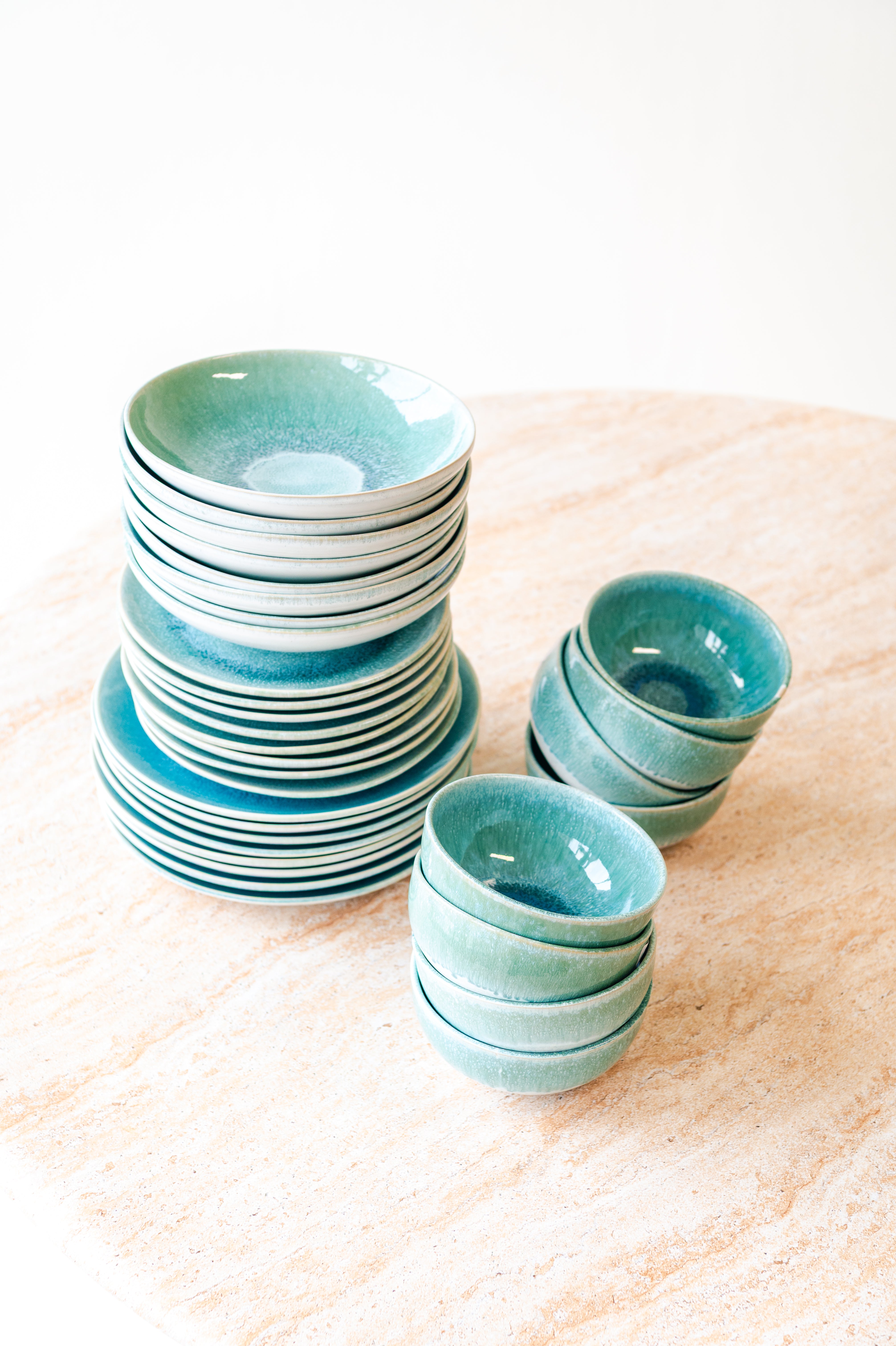 Amadora Geschirr-Set türkis 8 Personen