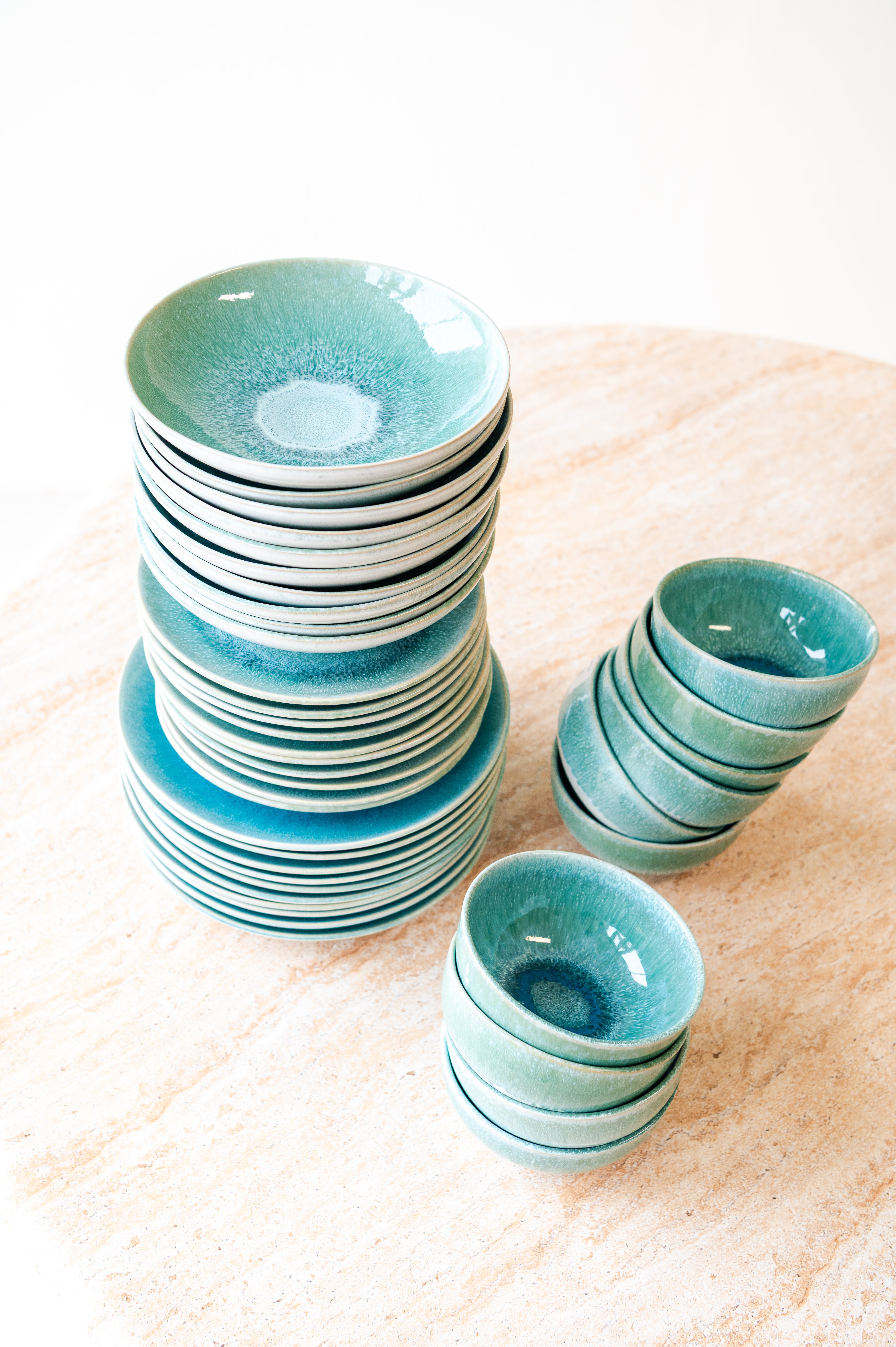 Amadora Geschirr-Set türkis 10 Personen