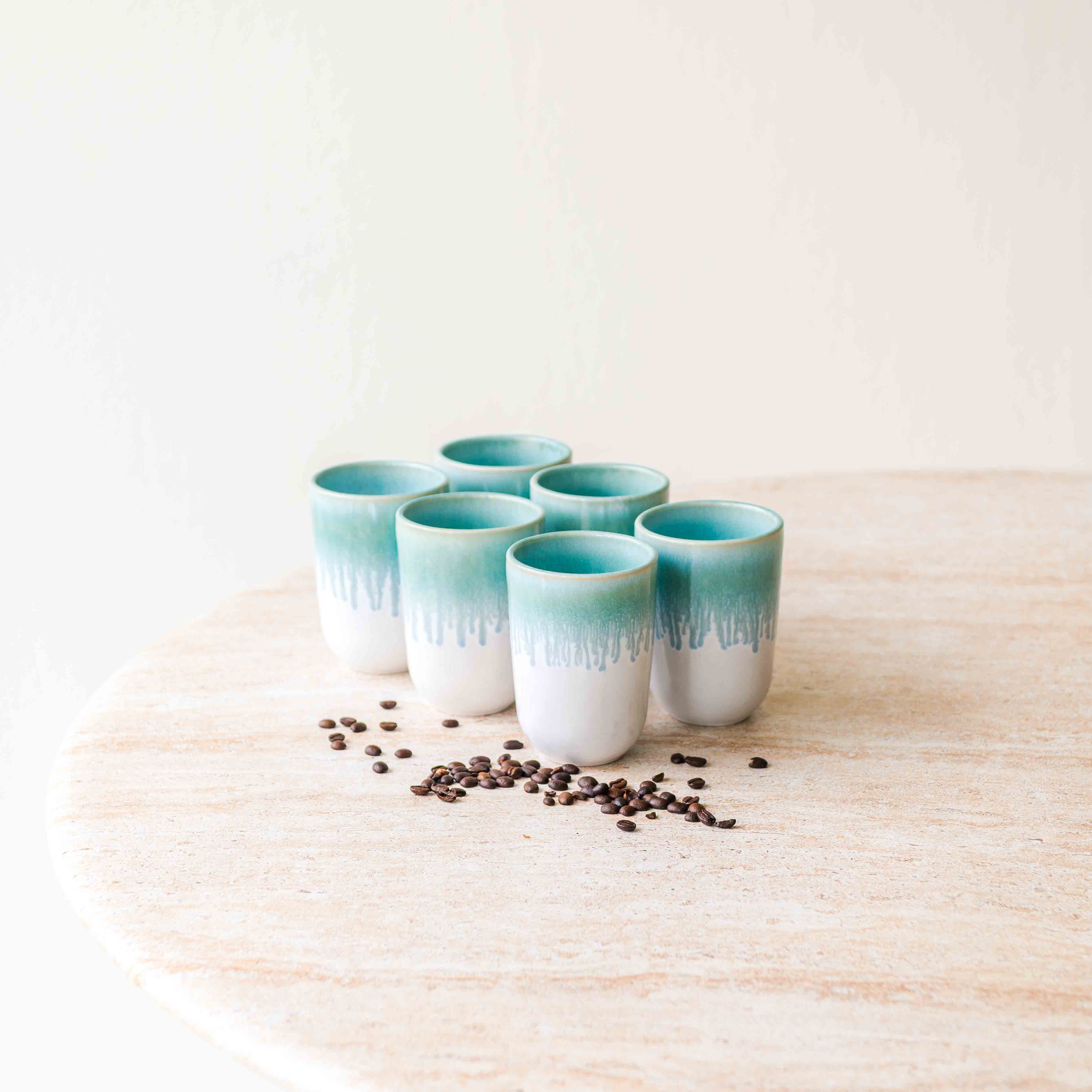 Amadora Becherset türkis 6 Personen
