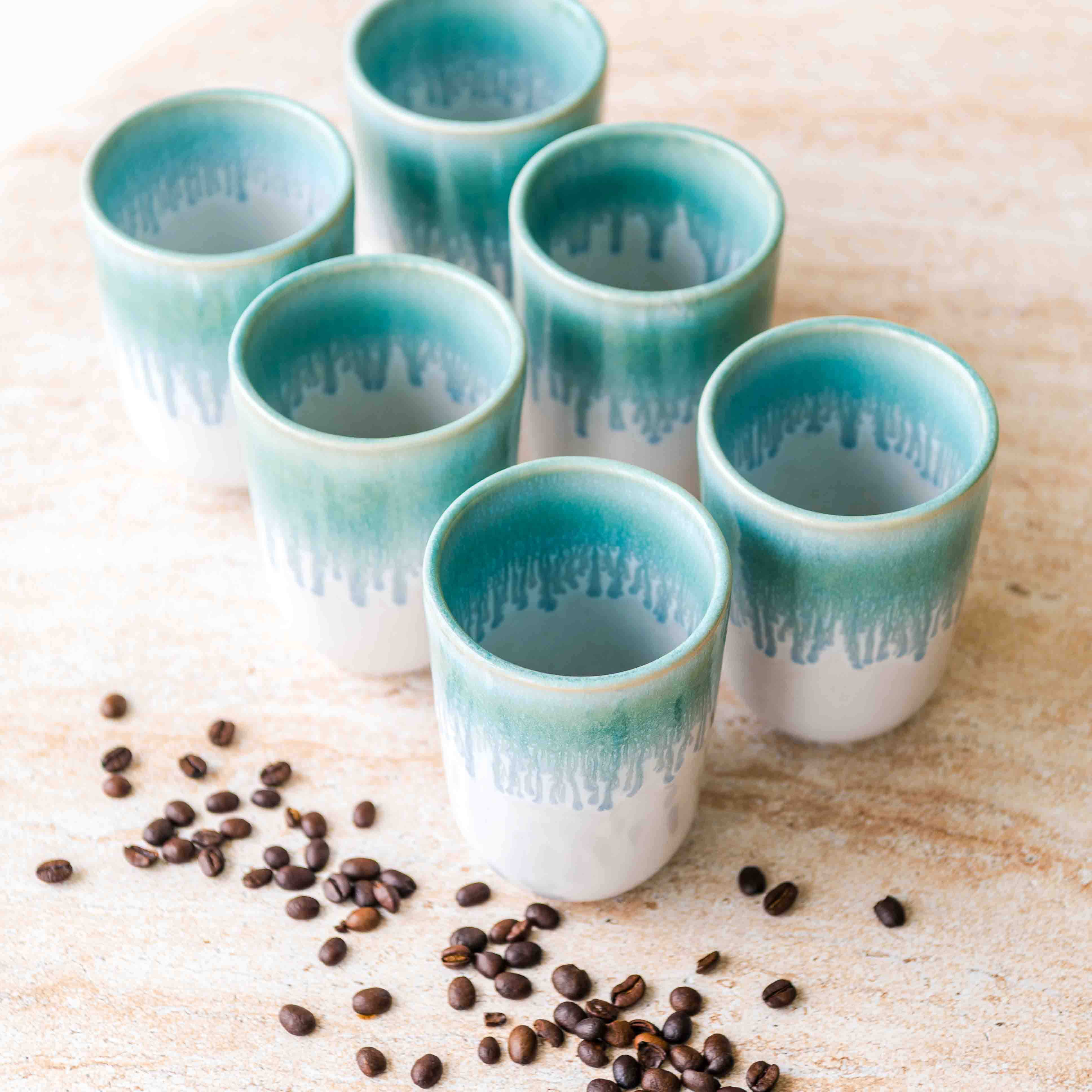 Amadora Becherset türkis 6 Personen