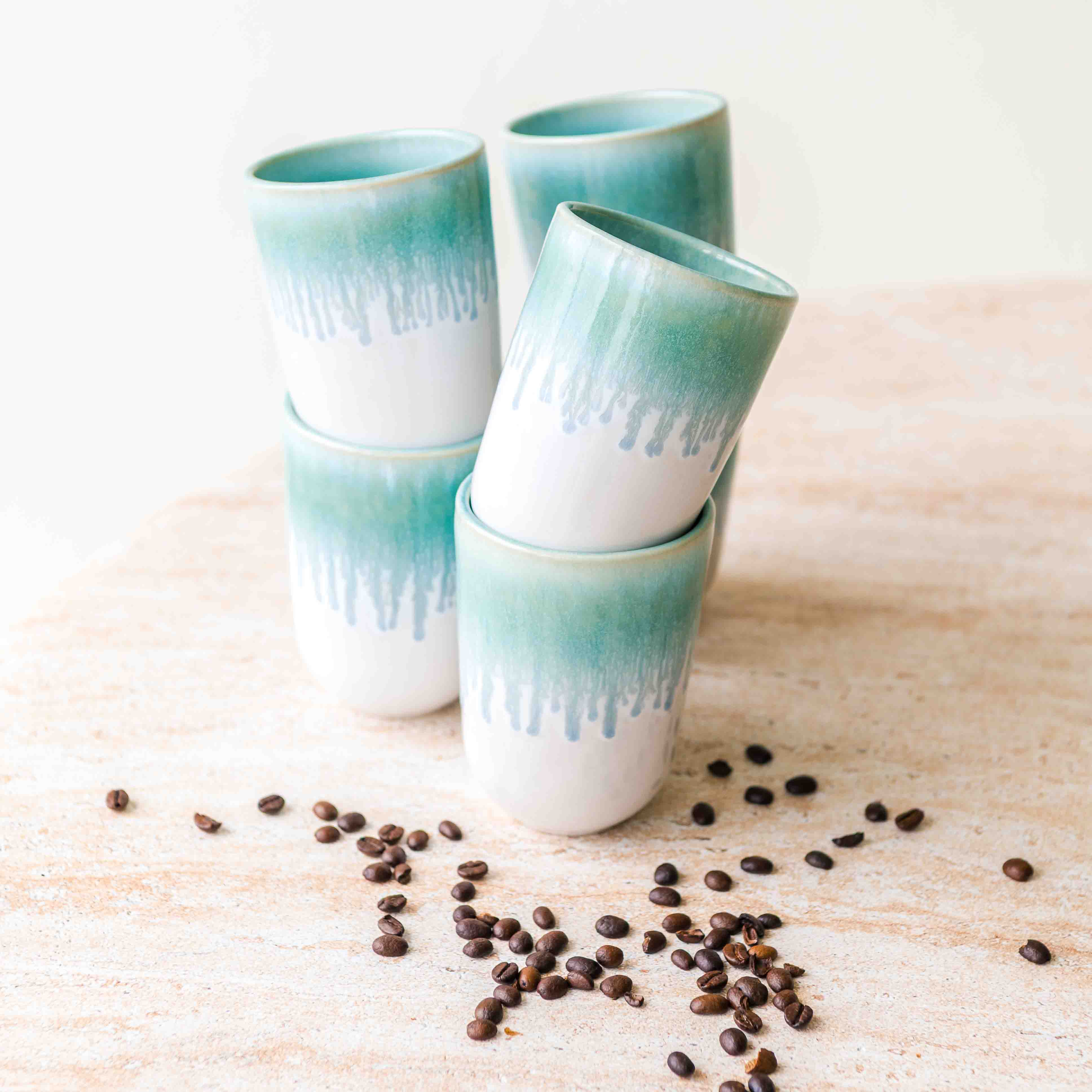 Amadora Becherset türkis 6 Personen